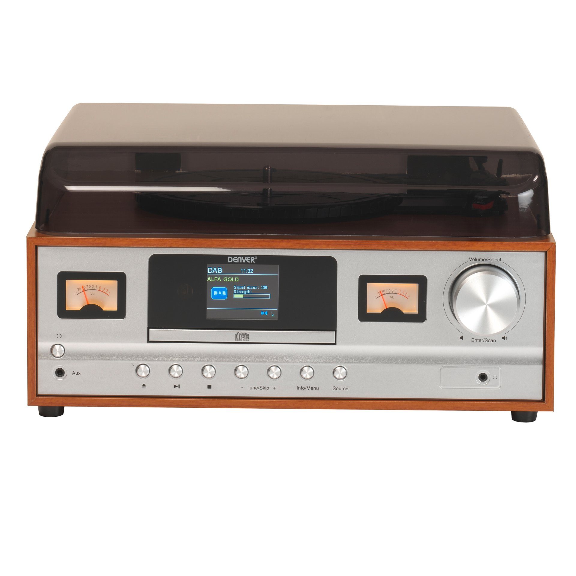 Denver Denver Retro Musiksystem MRD-52 LIGHTWOOD Plattenspieler