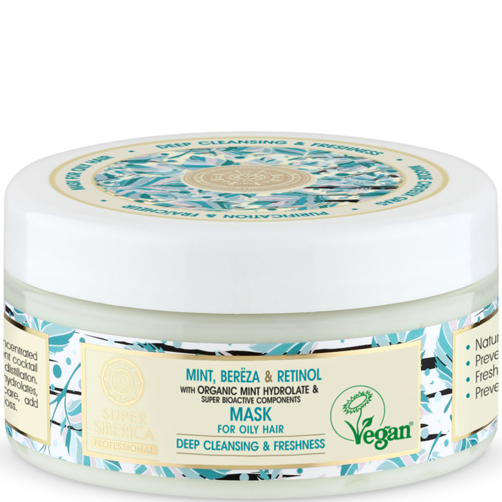 Natura Sibérica Masque Menthe et Bouleau Soin Capillaire Purification et Fraîcheur