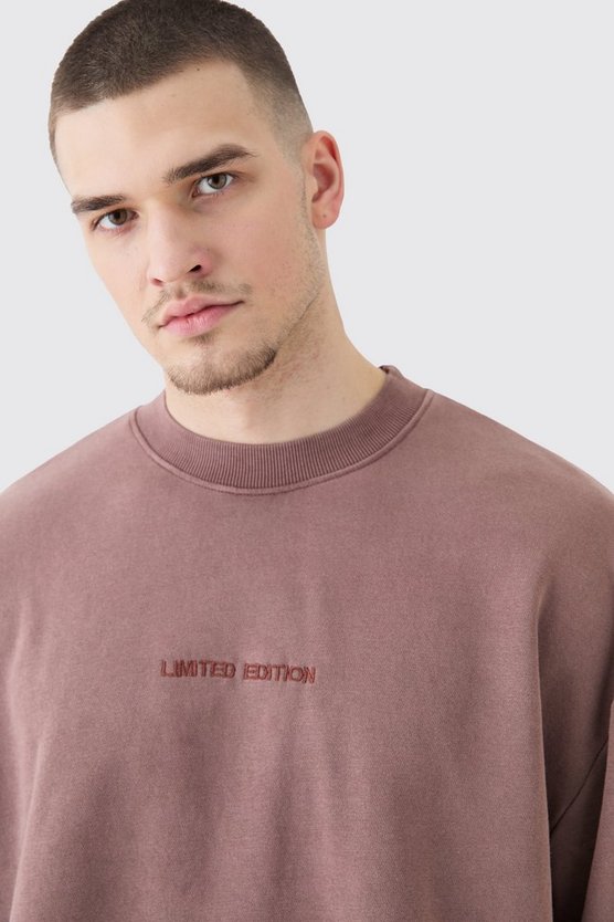 Tall kastiger Oversize Limited Sweatshirt-Trainingsanzug