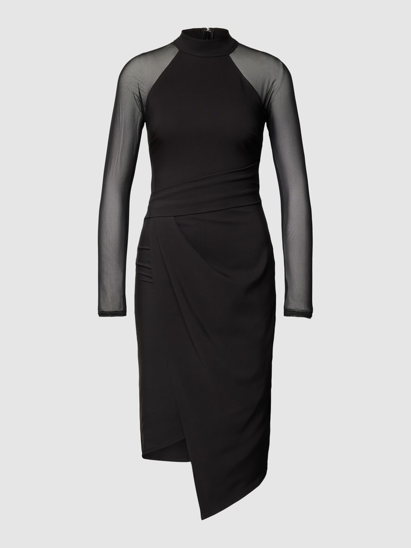 Cocktailkleid mit Stehkragen in black