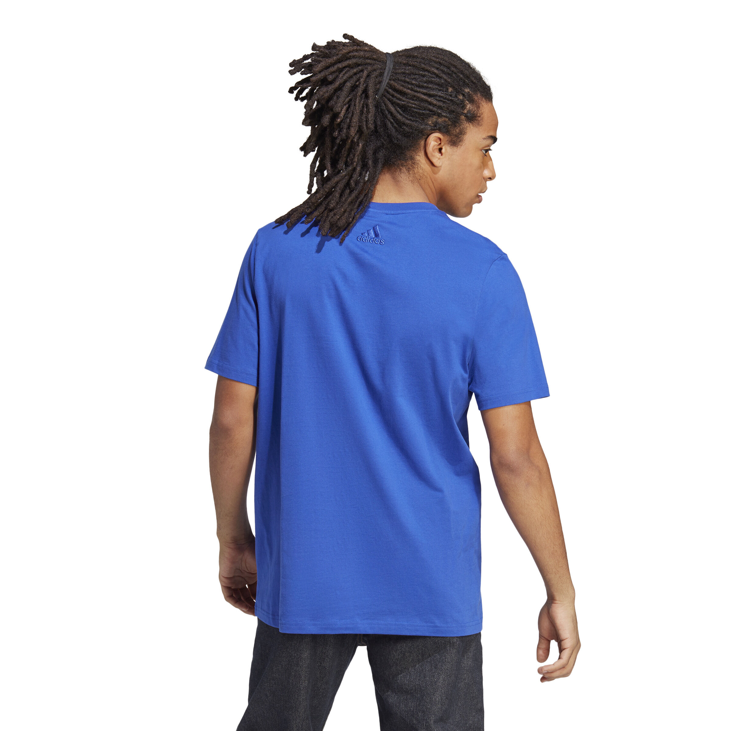 Big Logo Single Jersey T-Shirt Herren - Blau, Weiß