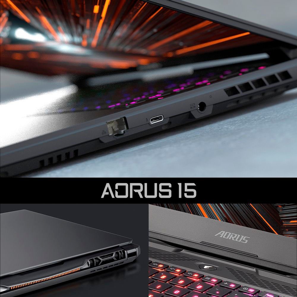 Gigabyte AORUS 15 Gaming-Notebook (39,6 cm/15,6 Zoll, Intel Core i5 12500H, 1000 GB SSD, Intel 12 th Gen)