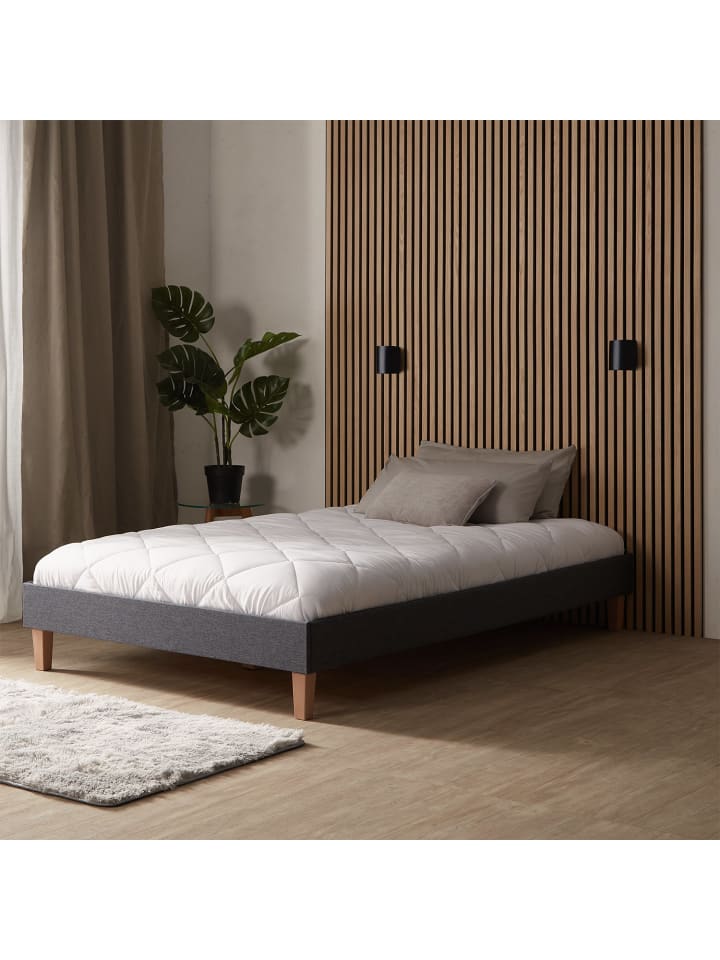 Homestyle4u Polsterbett mit Lattenrost 120x200 cm in Grau günstig kaufen