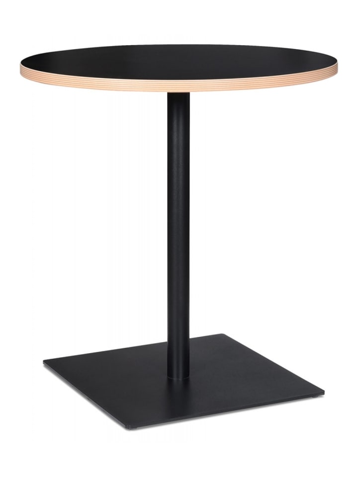 KADIMA DESIGN Esstisch Rund FUSION mit Melaminholzplatte | Industrieller Stil in Schwarz günstig kaufen onesize