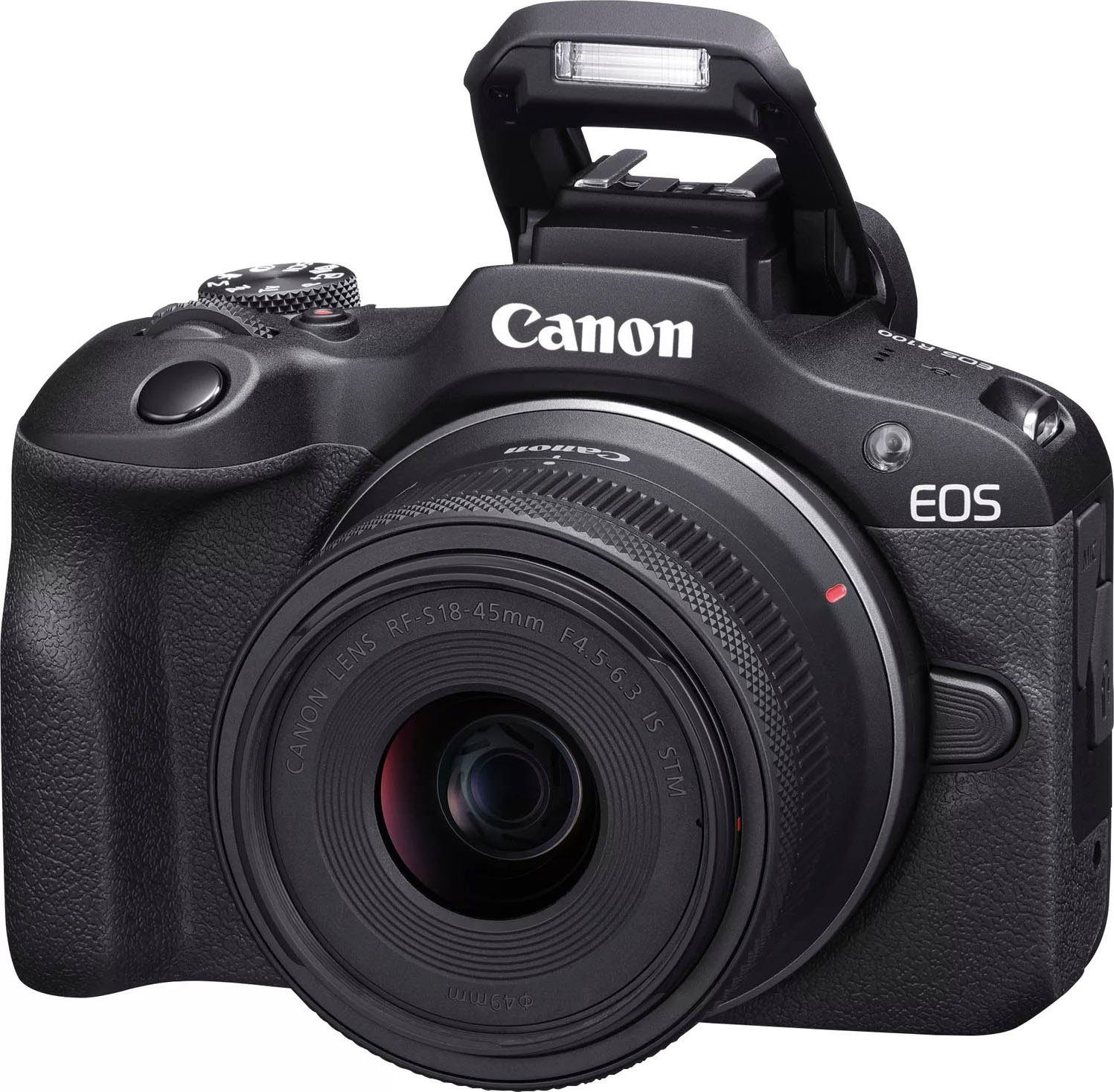 Canon EOS R100 + RF-S 18-45mm F4.5-6.3 IS STM Kit Systemkamera (RF-S 18-45mm F4.5-6.3 IS STM, 24,1 MP, Bluetooth, WLAN)