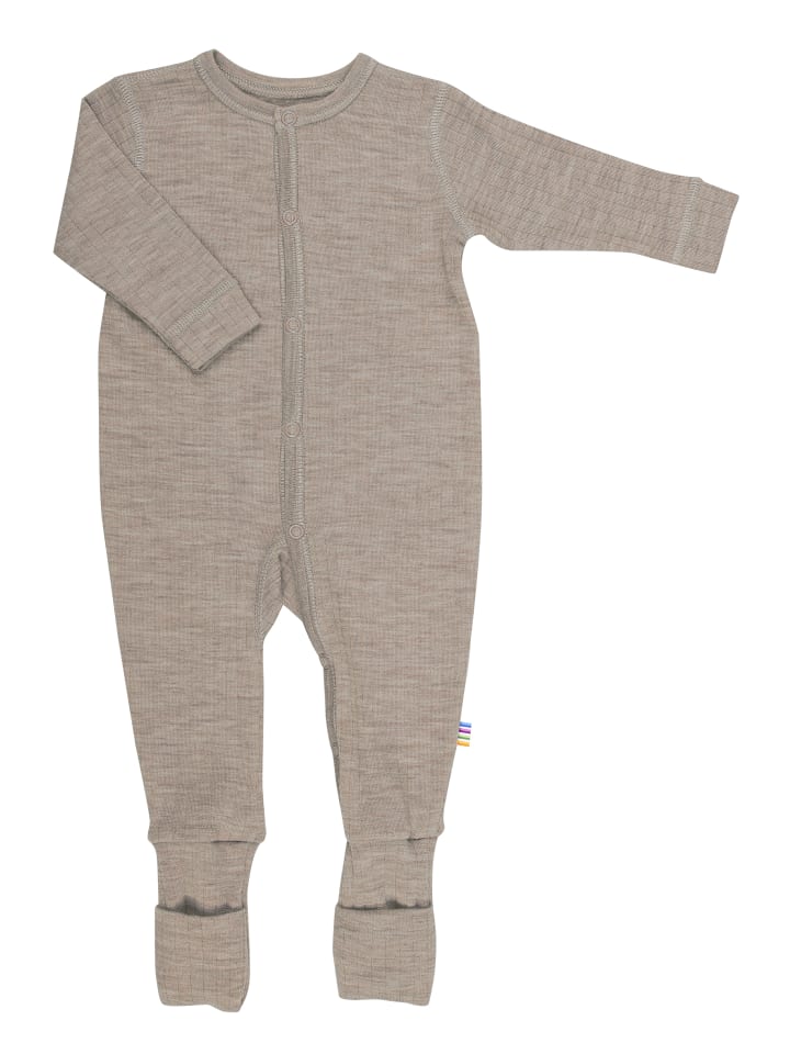 Joha Schlafoverall Merino-Wolle in sesam melange günstig kaufen