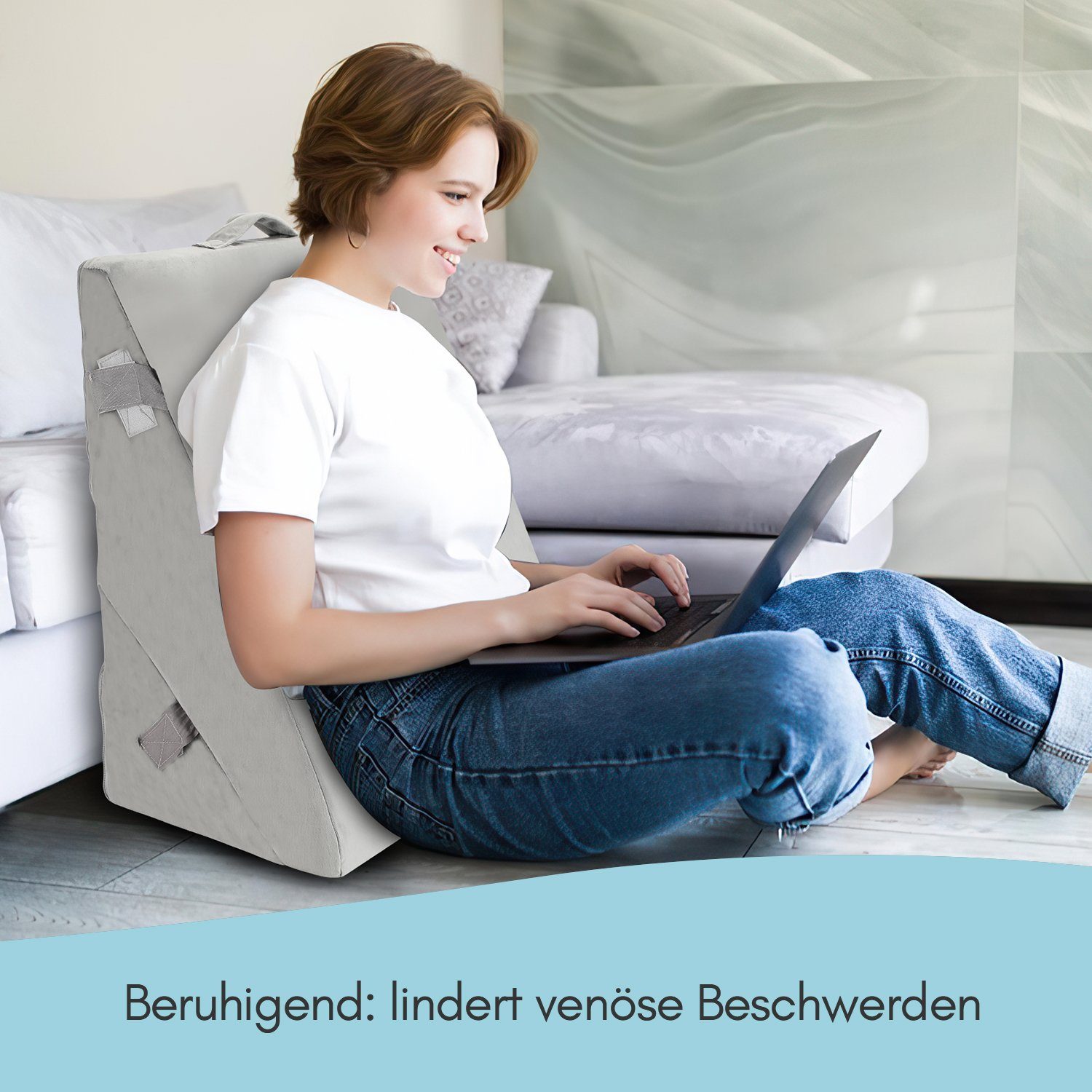 Yakimz Keilkissen Lesekissen Rückenkissen Multikissen Keilkissen Rückenstütze Bett Sofa