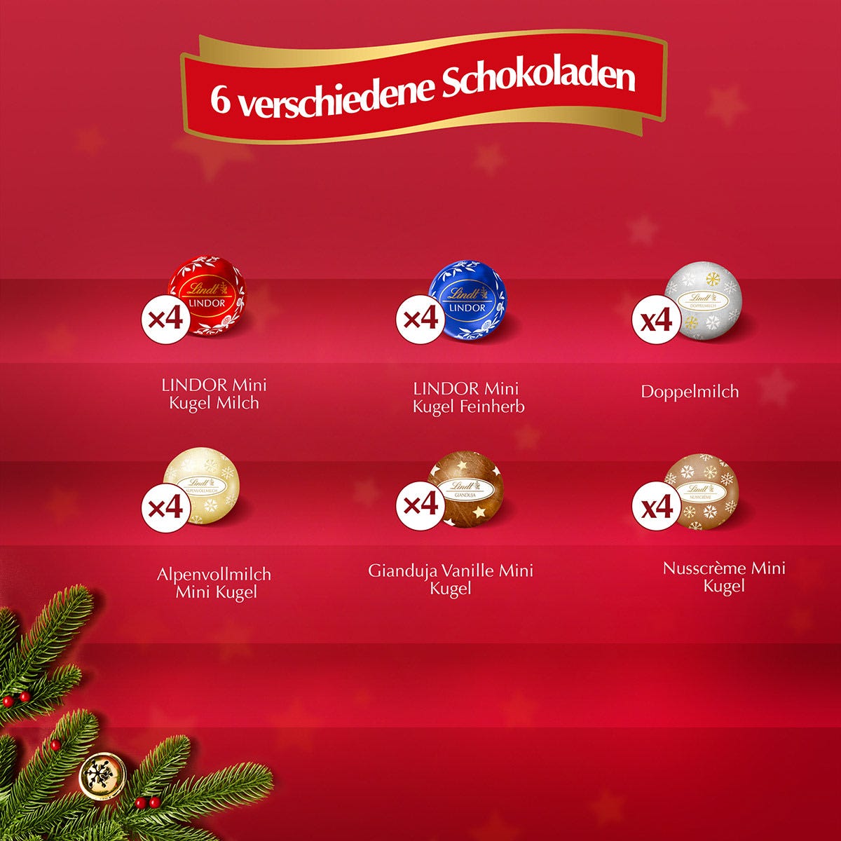 Weihnachtszauber Mini-Tisch-Adventskalender, 115g