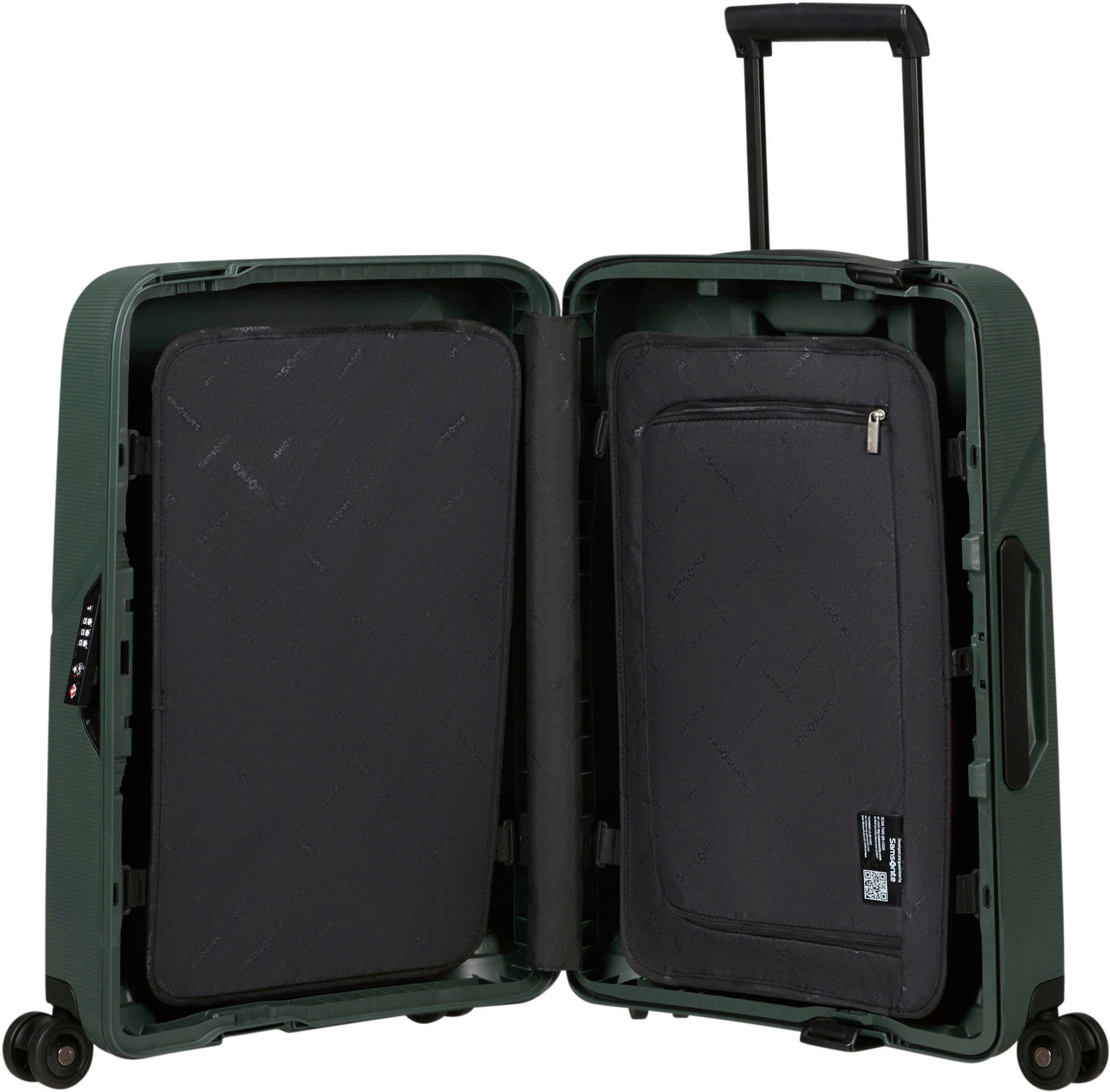 Samsonite Hartschalen-Trolley Magnum Eco forest green, 55 cm, 4 Rollen, aus recyceltem Material; Made in Europe