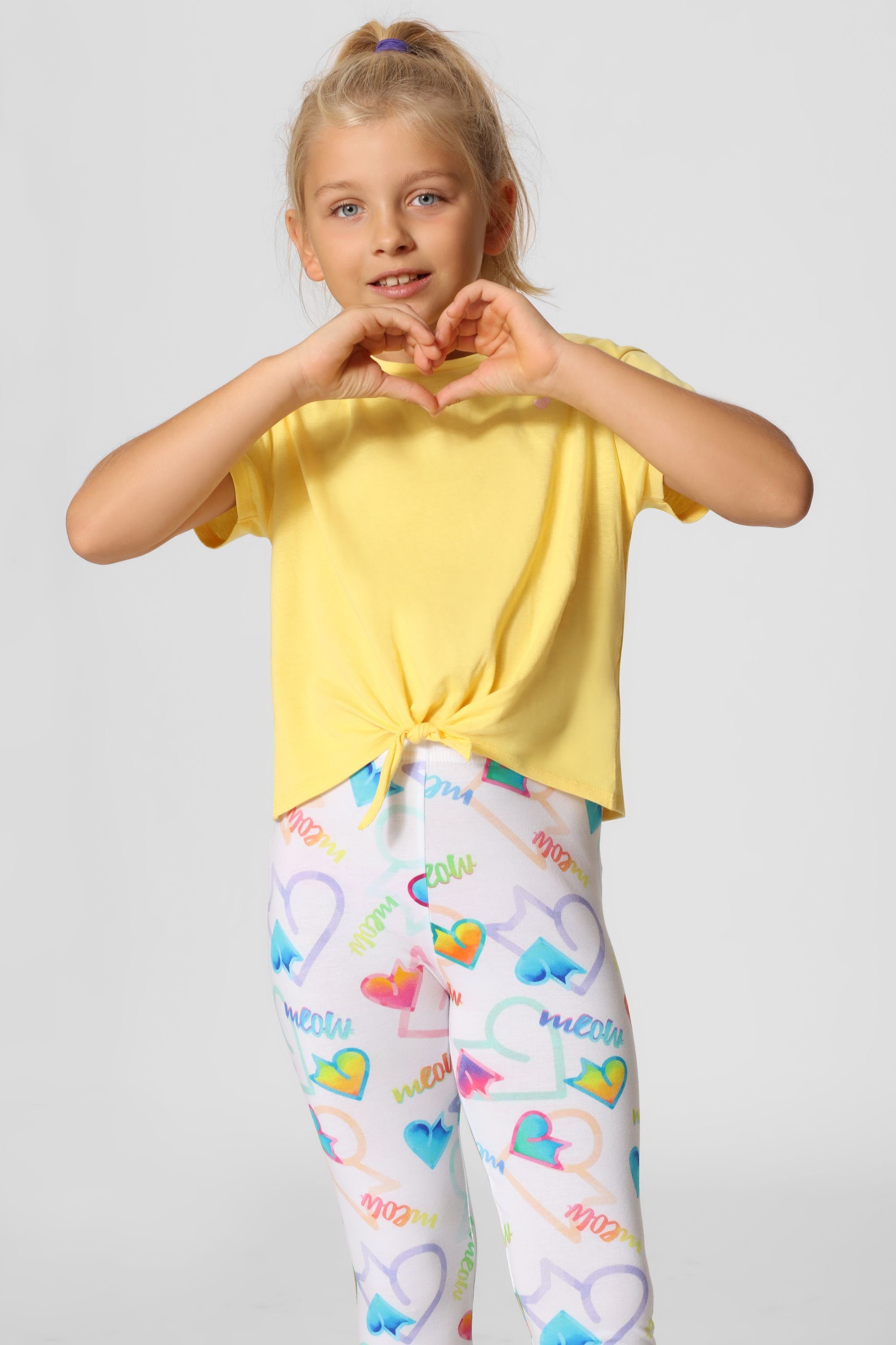 Merry Style Leggings Mädchen Lange Leggings aus Baumwolle MS10-337 (1-tlg) elastischer Bund