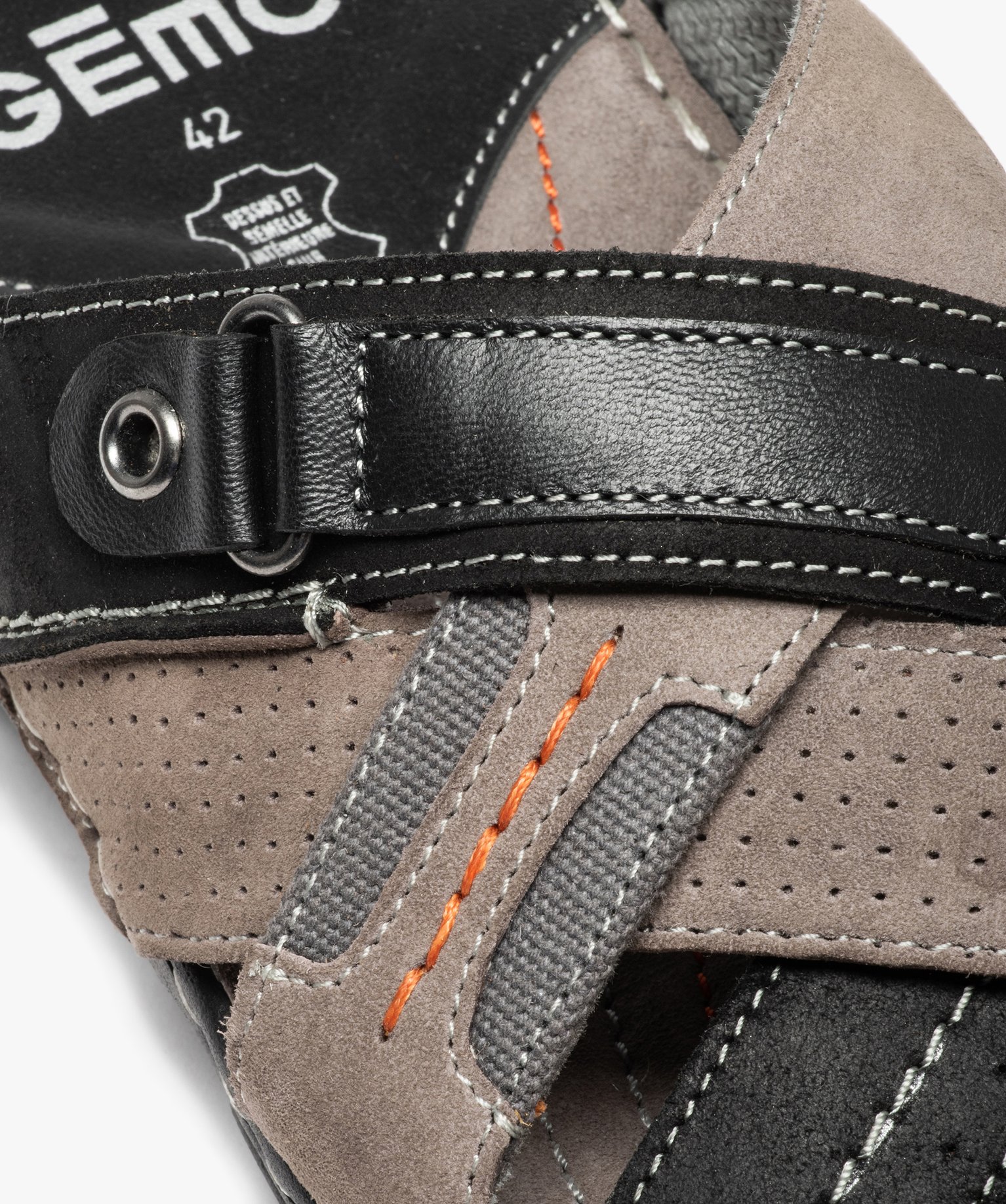 Mules homme confort à brides multiples et surpiqres color... noir | GEMO