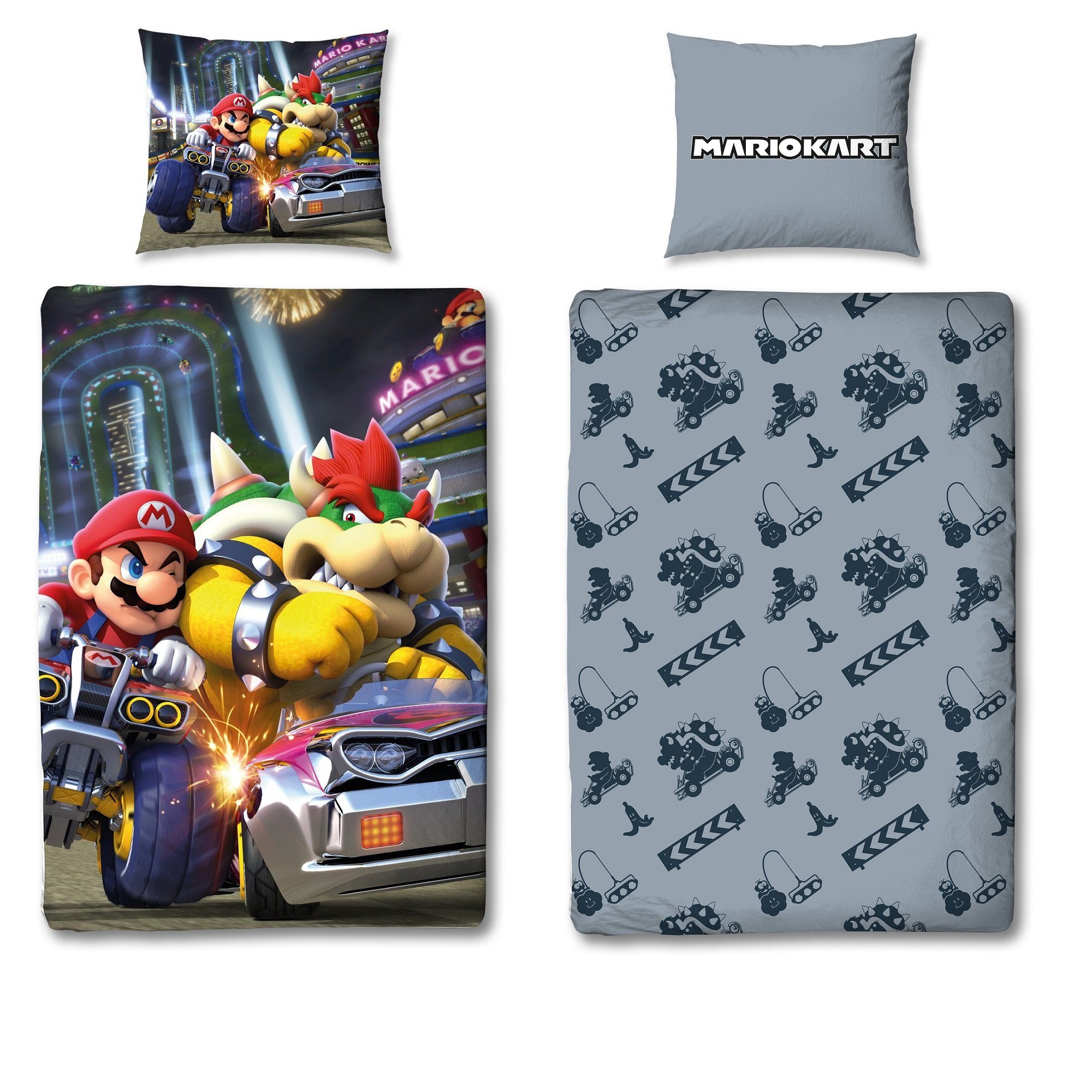 Kinderbettwäsche Nintendo Super Mario Kart 