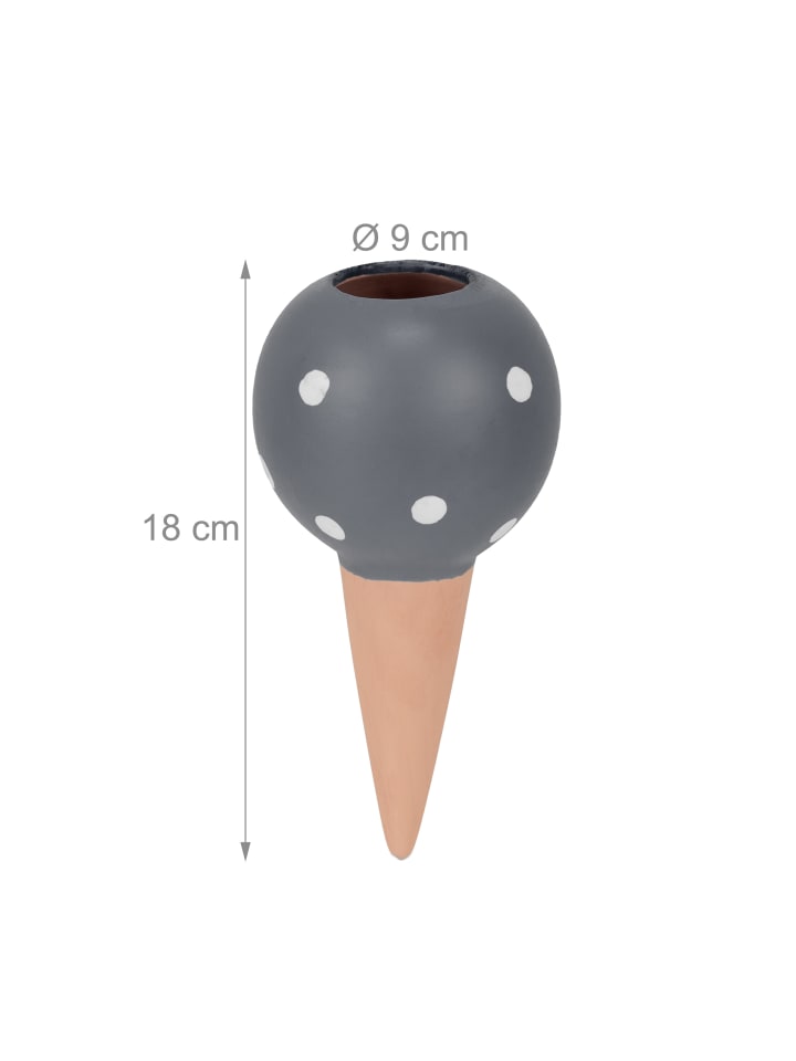 relaxdays 4 x Tonkegel in Grau/ Terrakotta günstig kaufen onesize
