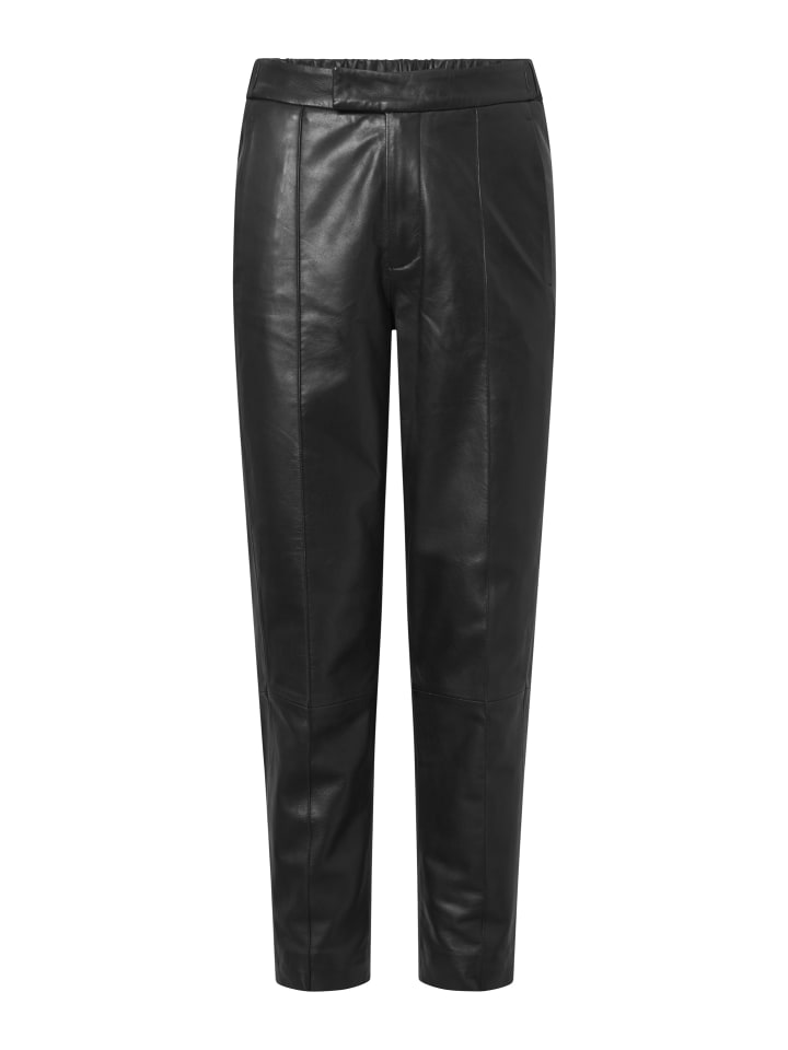 Bolongaro Trevor Lederhose PINTUCK in schwarz günstig kaufen