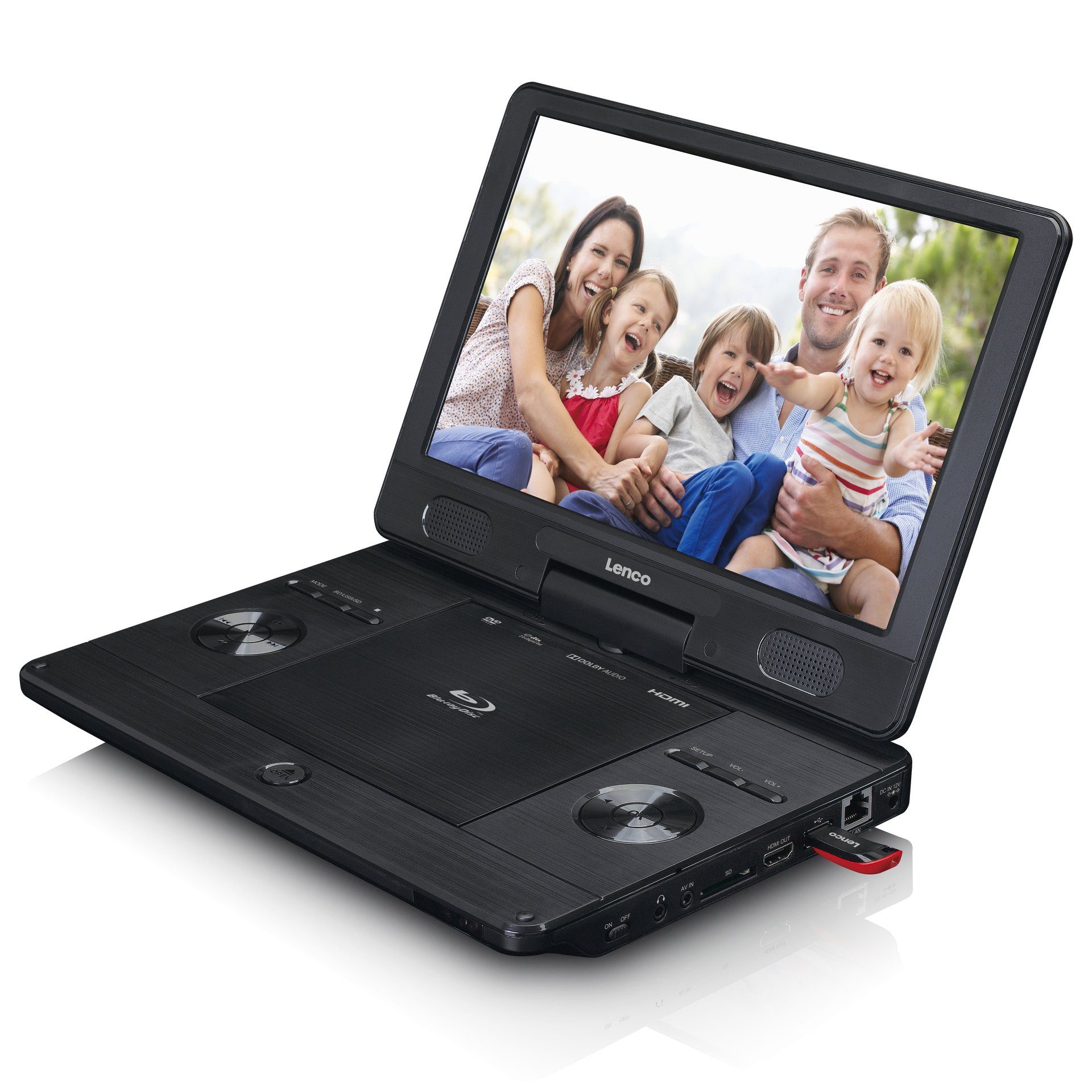Lenco BRP-1150BKtragbarer 11,5 BluRay/DVD Player Blu-ray-Player