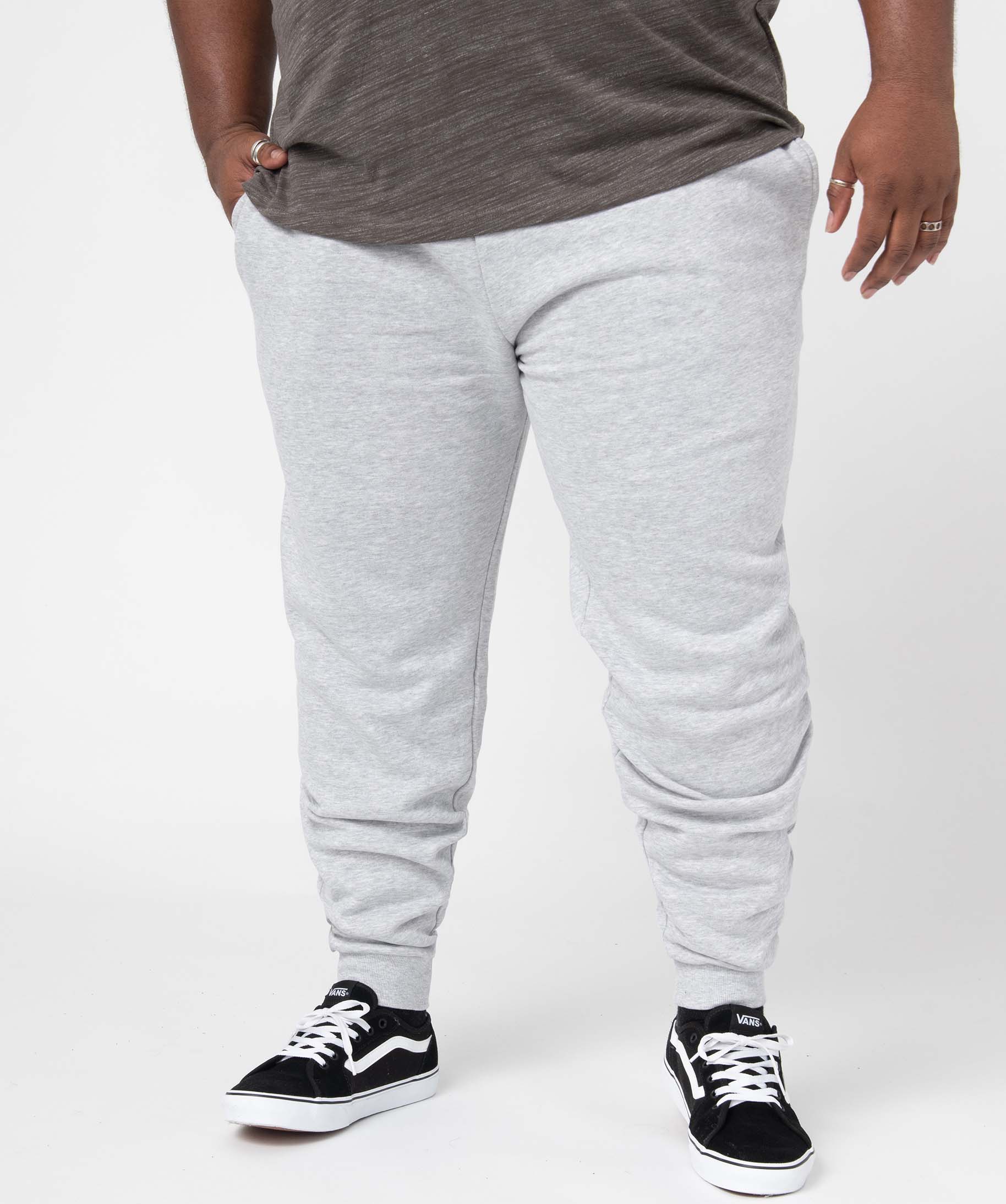 Pantalon de jogging homme molletonné gris clair | GEMO