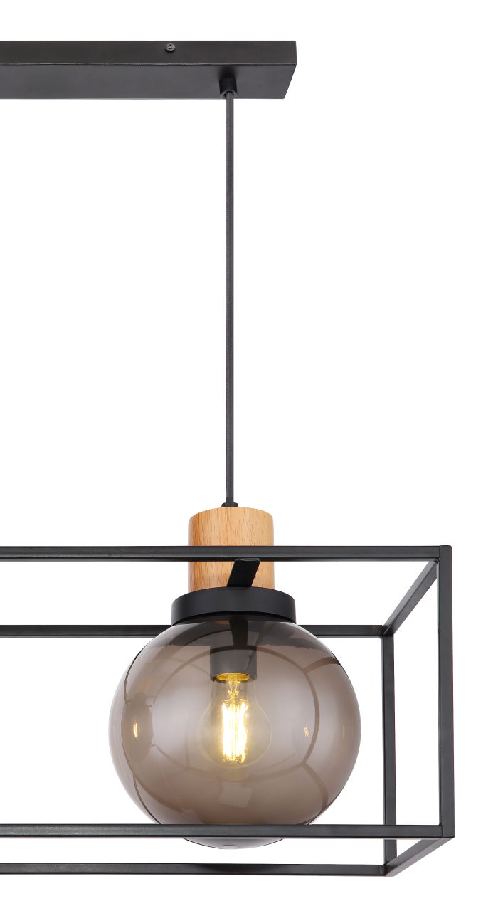 Globo Lighting - HILKO - Hängeleuchte Metall schwarz matt, 2x E27 LED