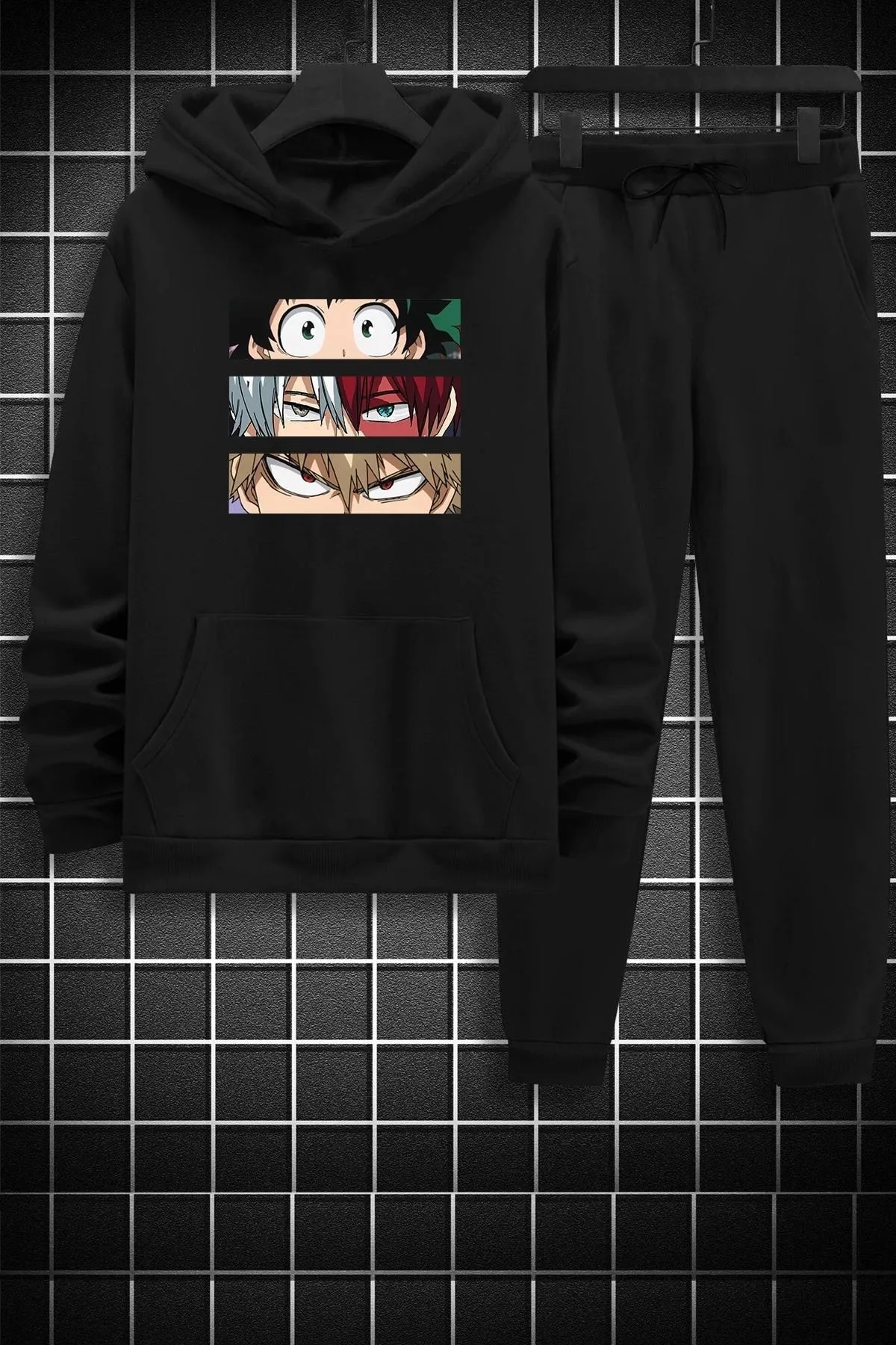 uyguntarz  Unisex Makima Hugging Denji Trainingsanzug-Set