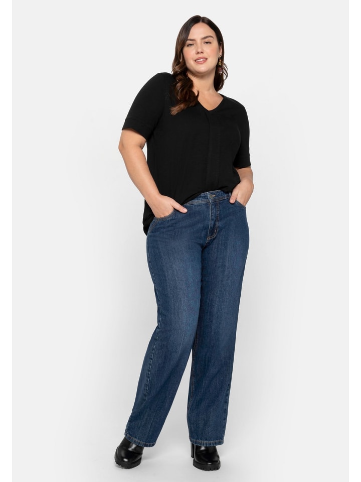 sheego T-Shirt in schwarz günstig kaufen