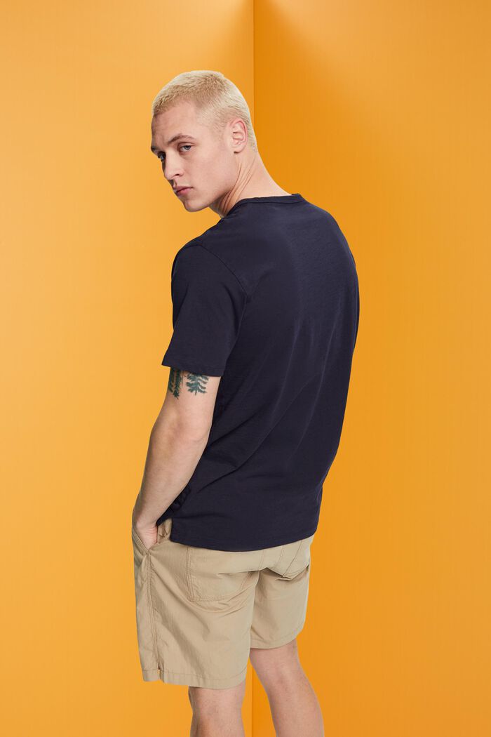 Henley-Shirt aus Slub Jersey