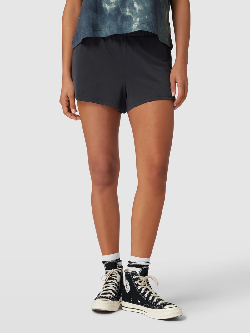 Sweatshorts mit elastischem Bund in schwarz