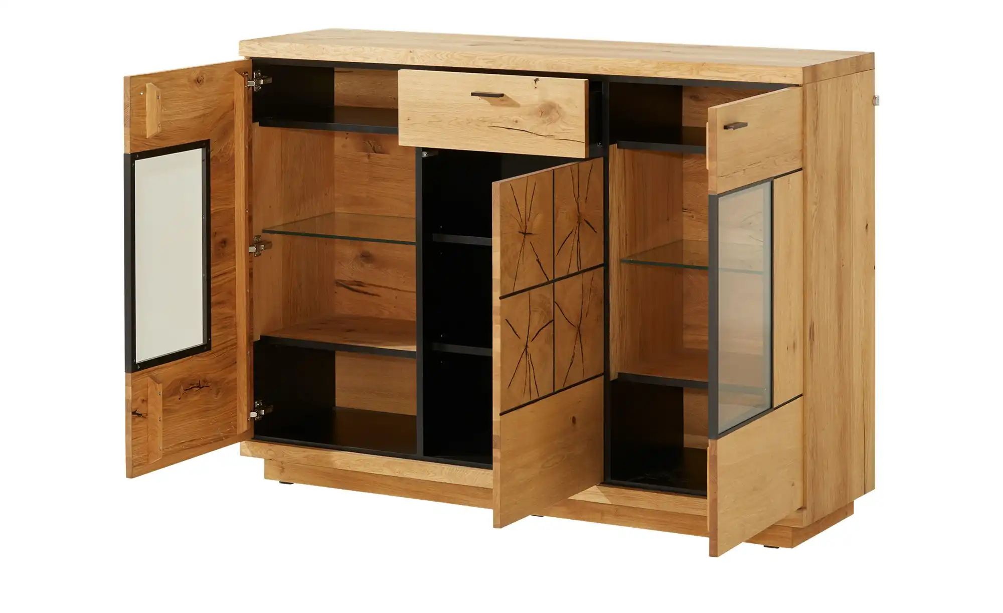 Gray & Jones Highboard  mit Beleuchtung Black Coast Two