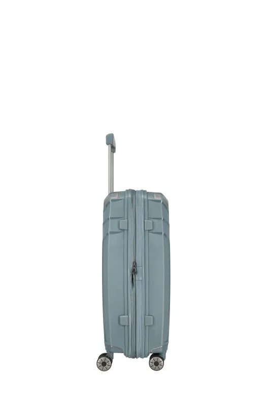 Travelite ELVAA Trolley M mit 4 Rollen (erweiterbar) - Blaugrau