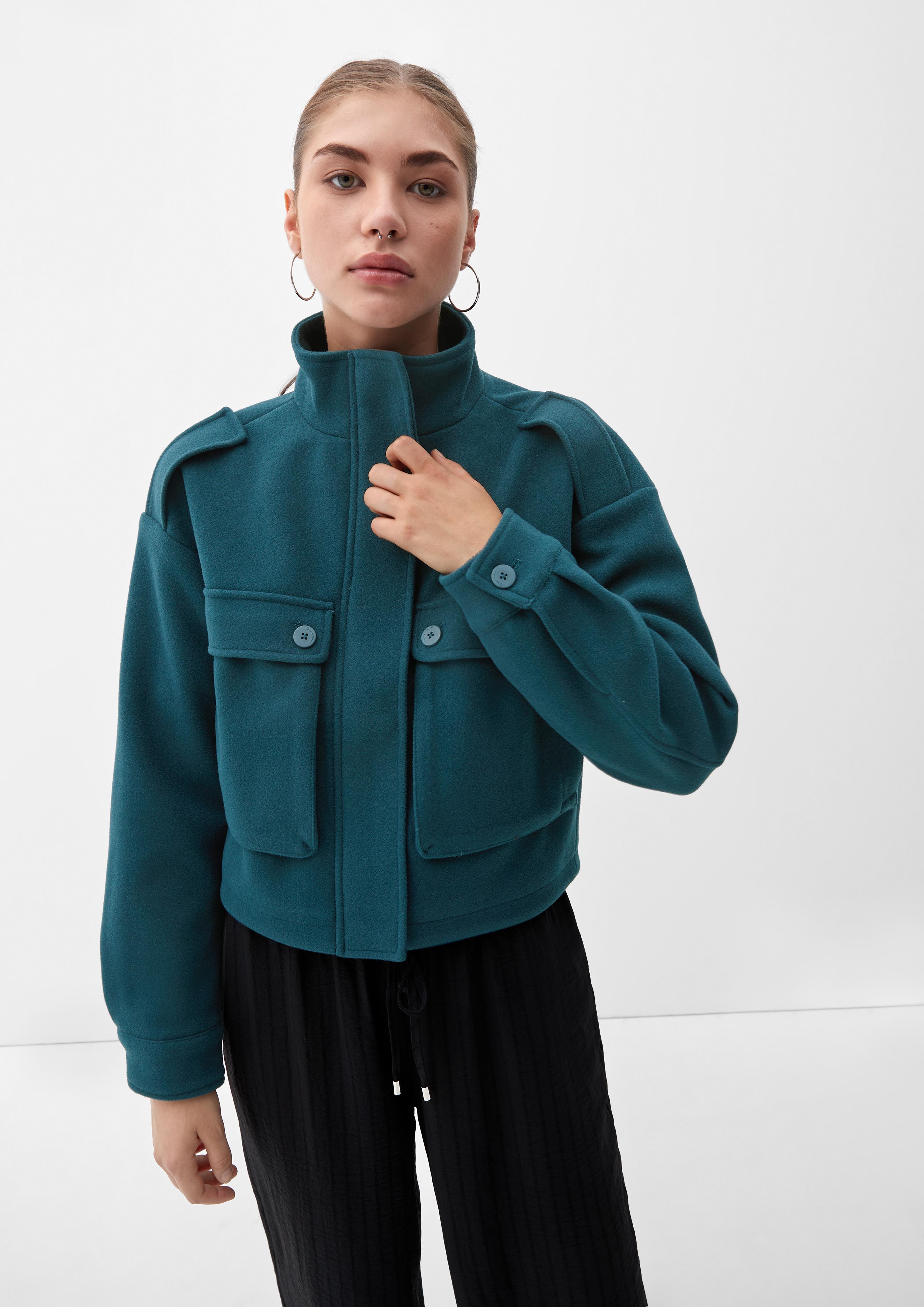 Jacke in Woll-Optik  2116165-6985