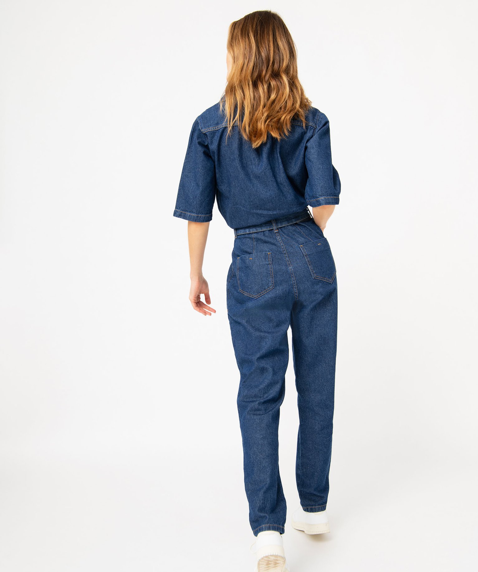 Combinaison pantalon en denim femme denim | GEMO
