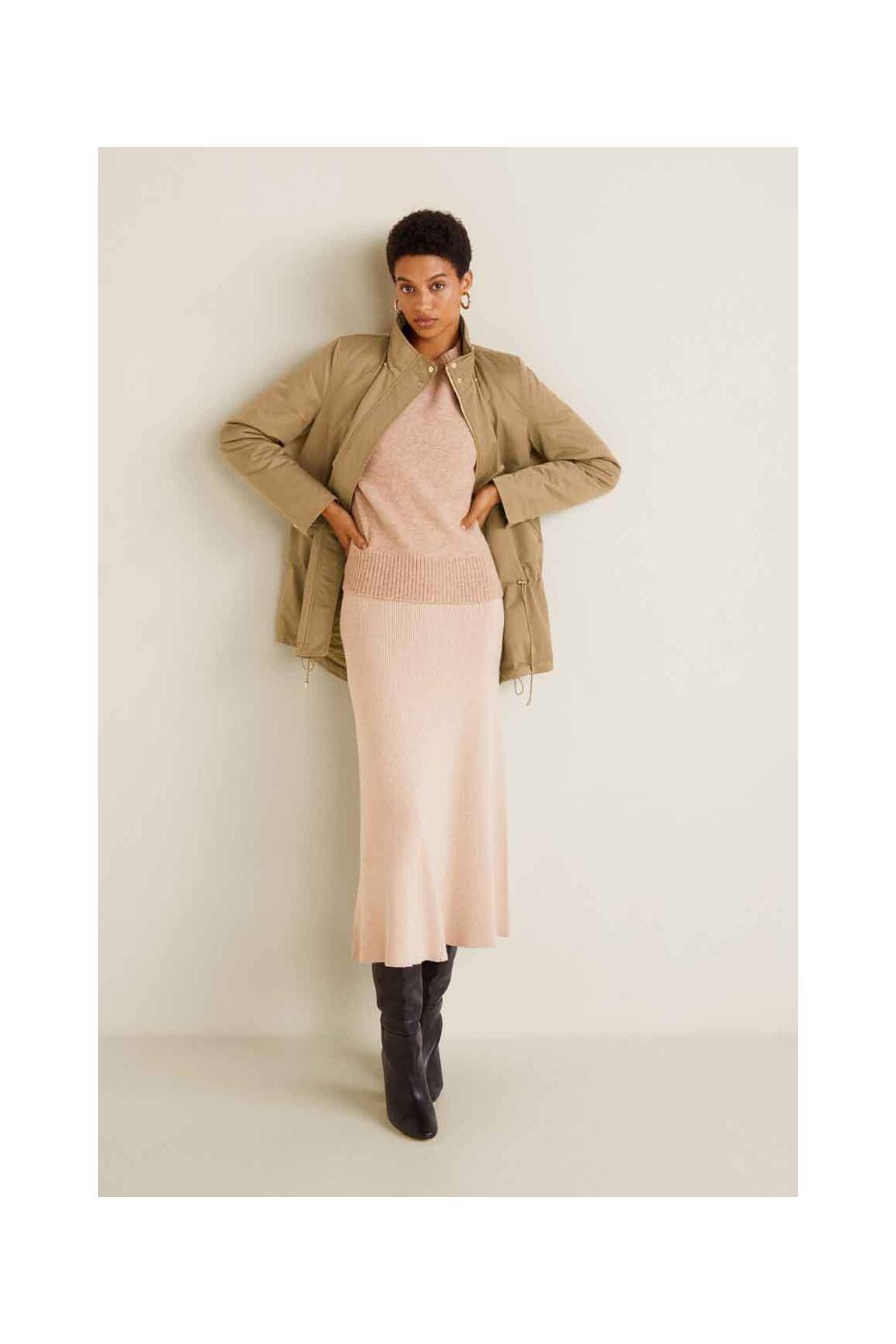 Mango Parkas Femme couleur beige