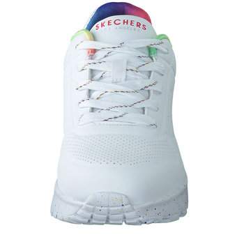 Skechers Uno Lite Rainbow Speckle in weiß