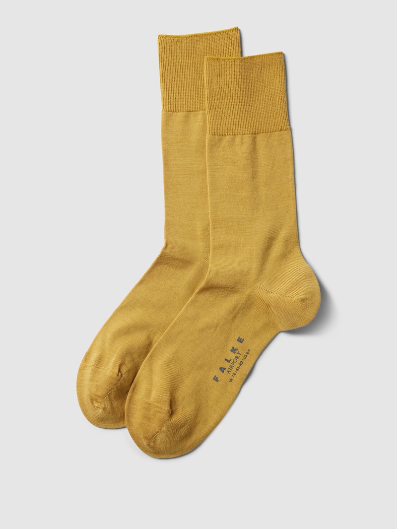 Socken mit elastischem Rippenbündchen Modell 'AIRPORT' in messing