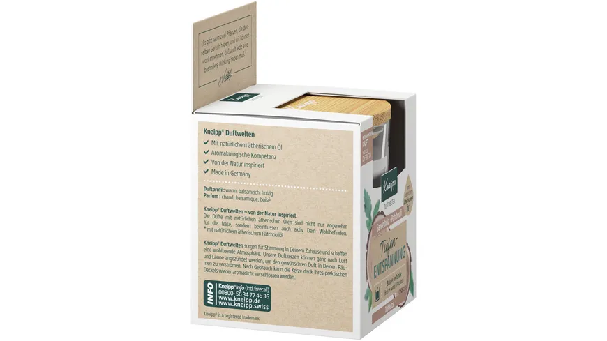 Kneipp Duftwelten Tiefen-Entspannung Sandelholz Patchouli Duftkerze 145 g