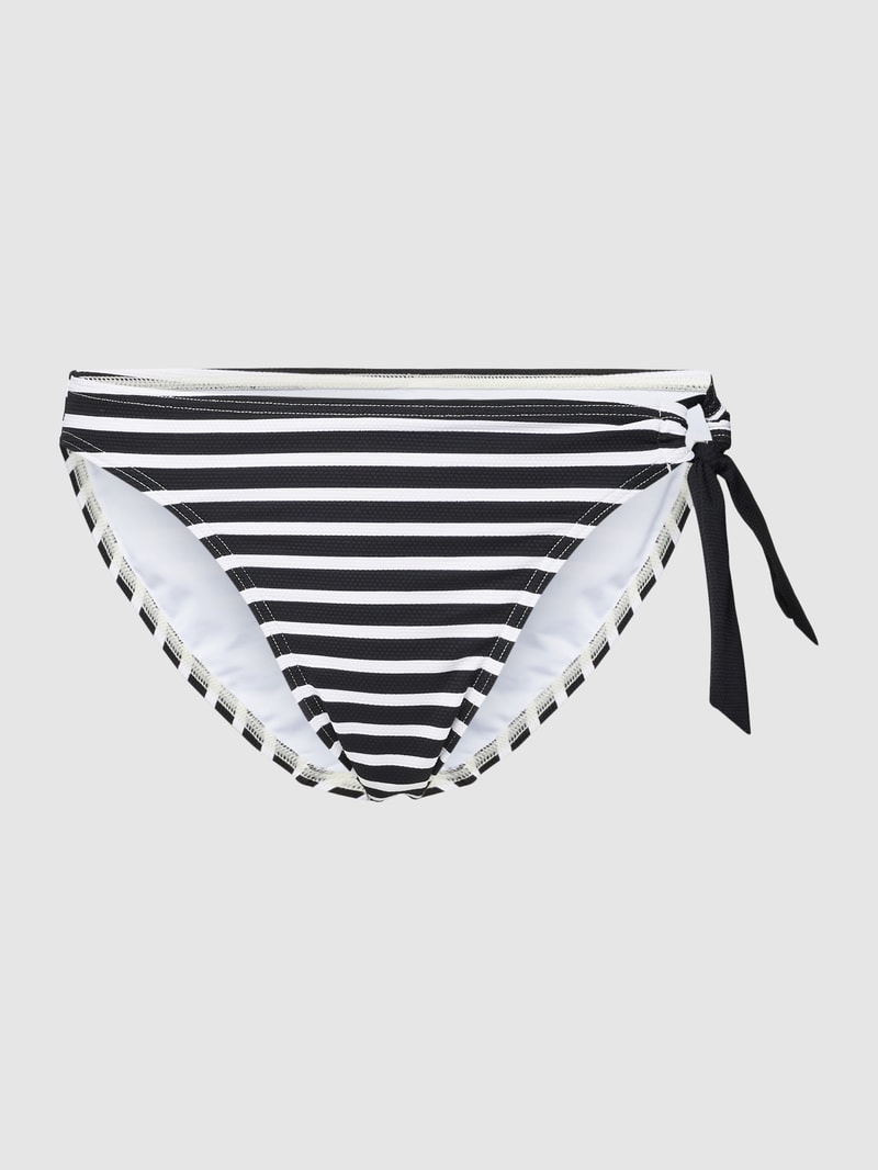 Bikini-Hose mit Streifenmuster Modell 'RCS mini brief' in schwarz