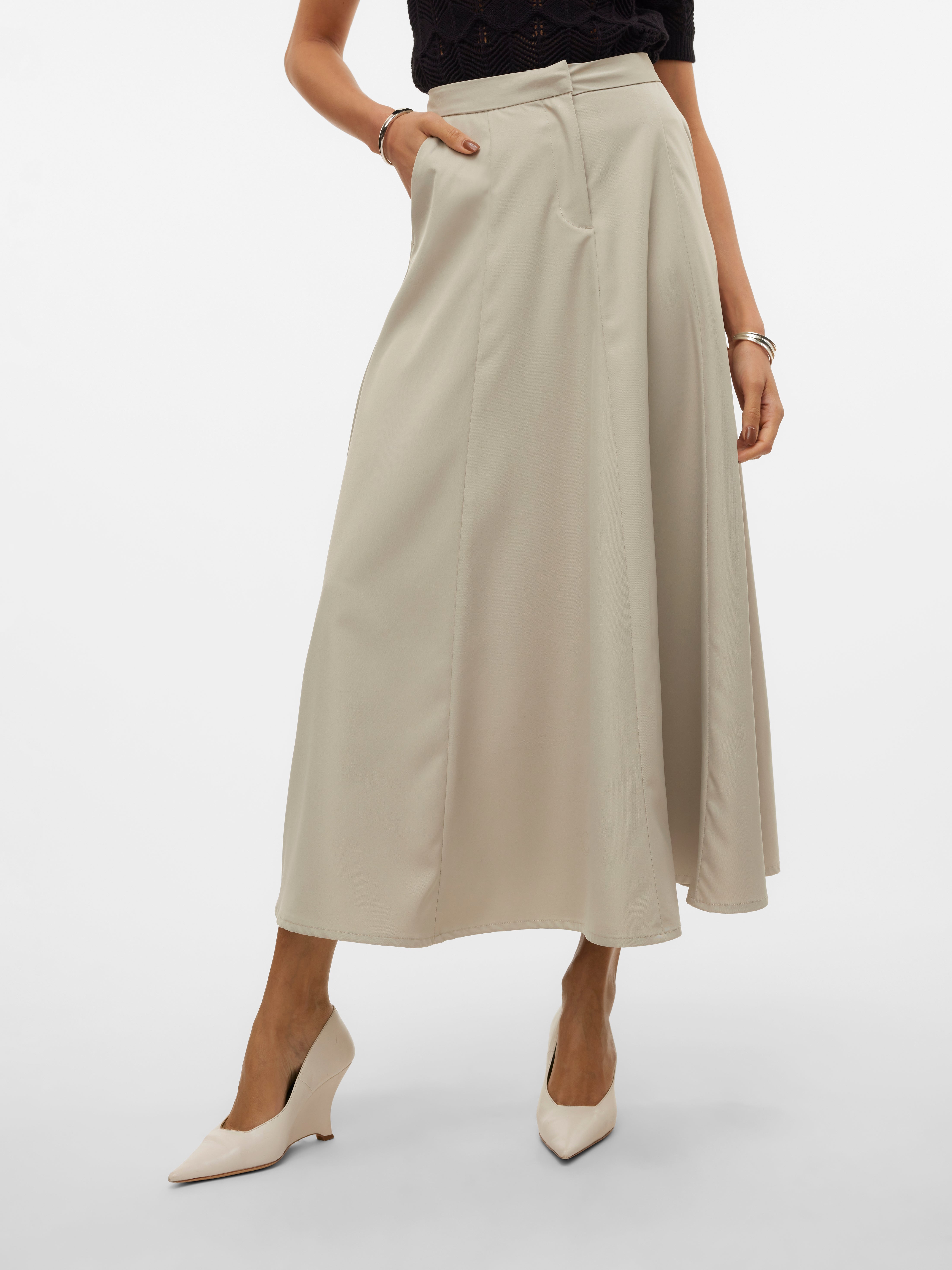 VMTARA Hohe Taille Langer Rock