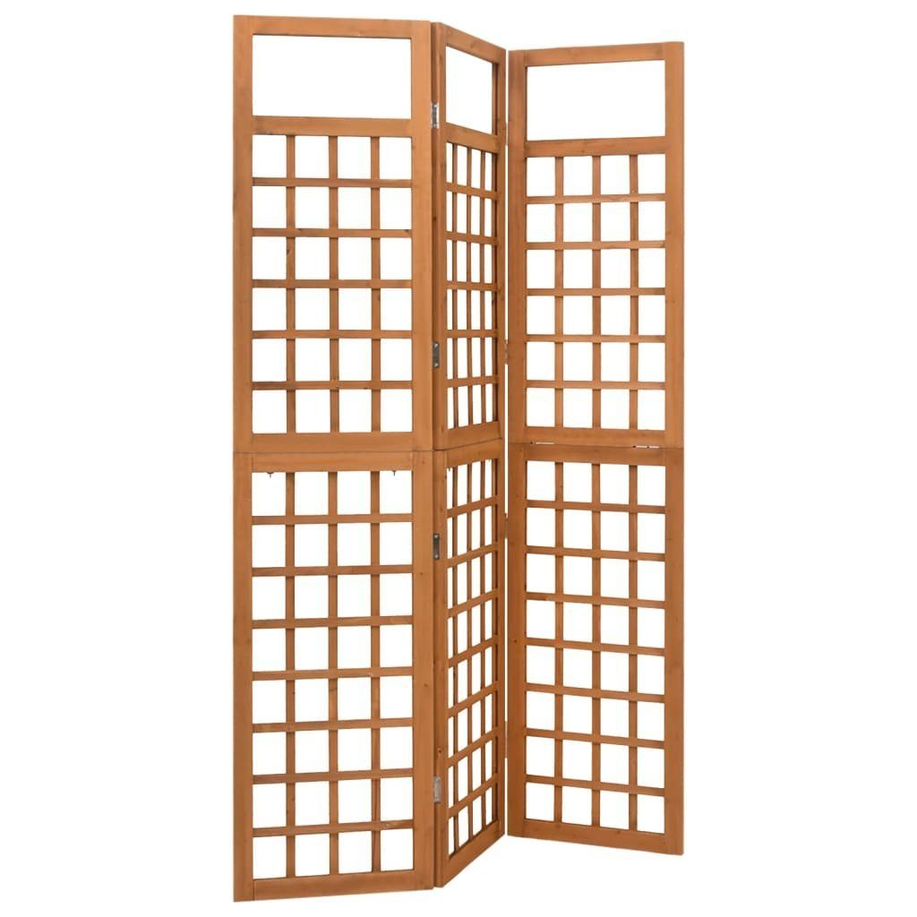 vidaXL Raumteiler 3-tlg. Paravent/Spalier Massivholz Tanne 121x180,5 cm, 1-tlg.