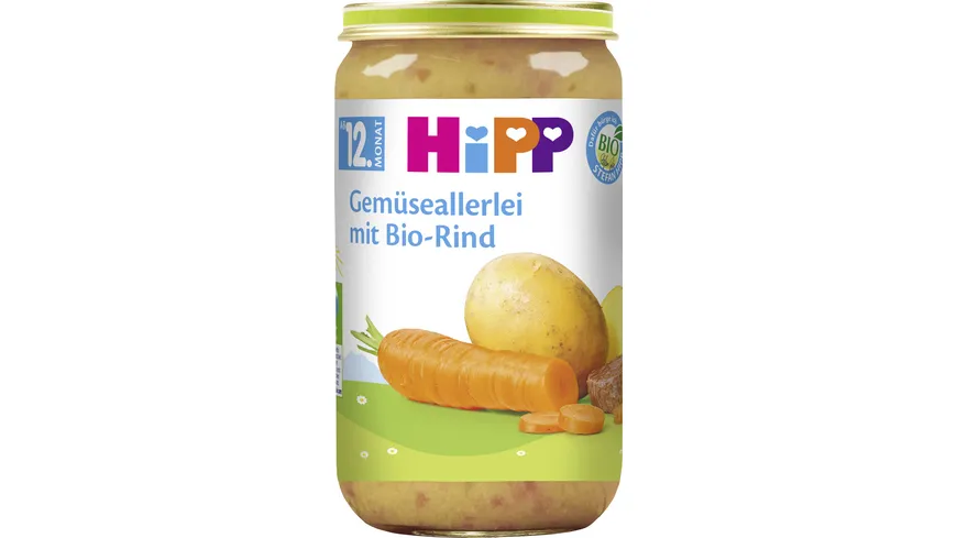 HiPP Menüs 250g: Gemüseallerlei mit Bio-Rind 250 g