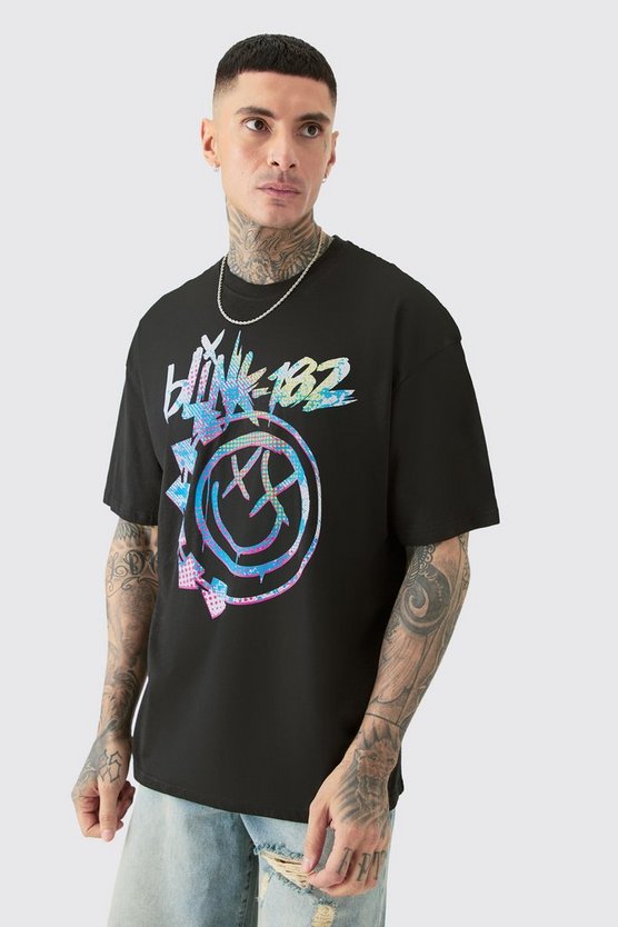 Tall Oversize T-Shirt mit lizenziertem Blink 182 Print