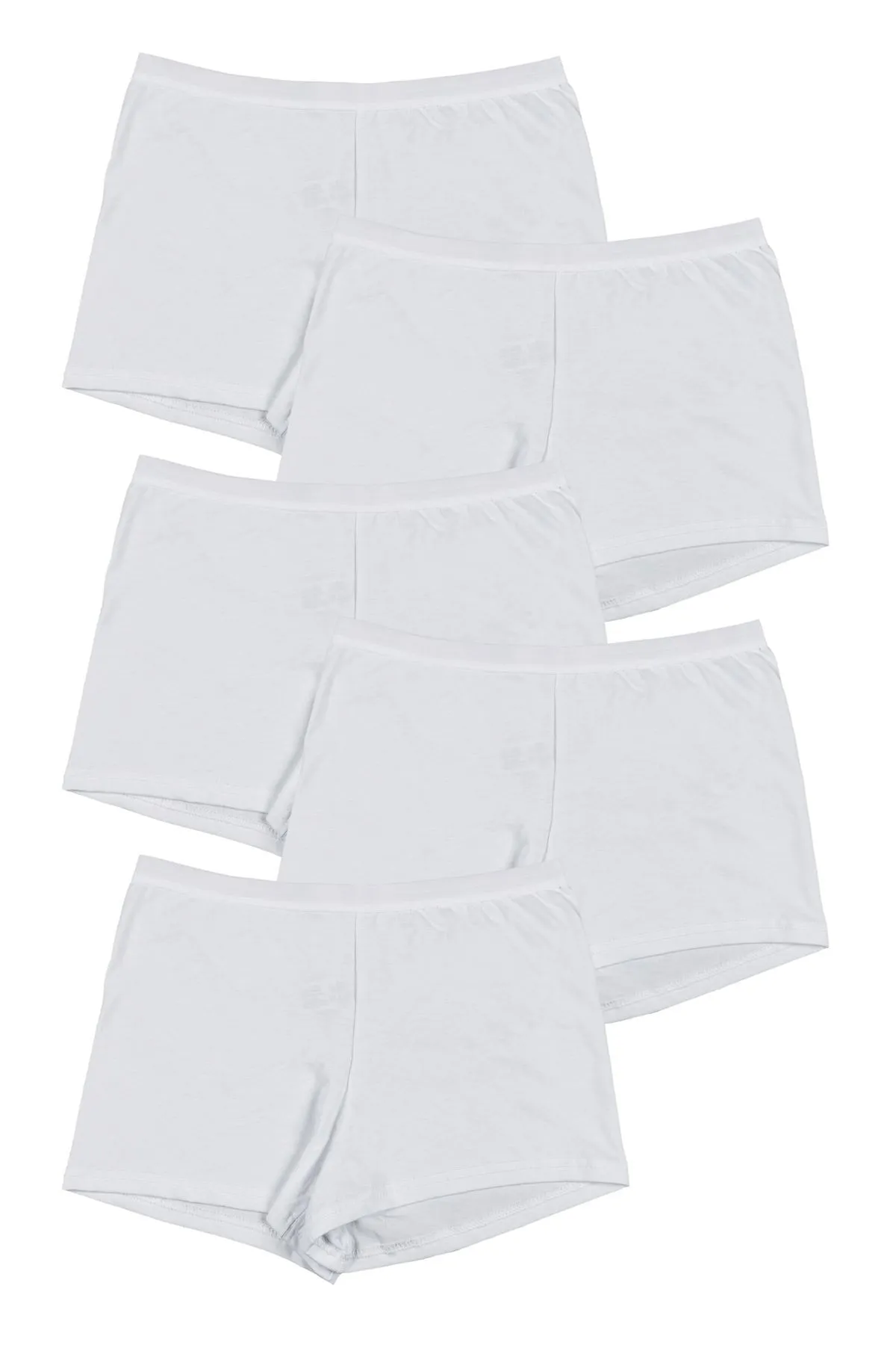 Nicoletta  Damen-Boxershorts im 5er-Pack Weiß