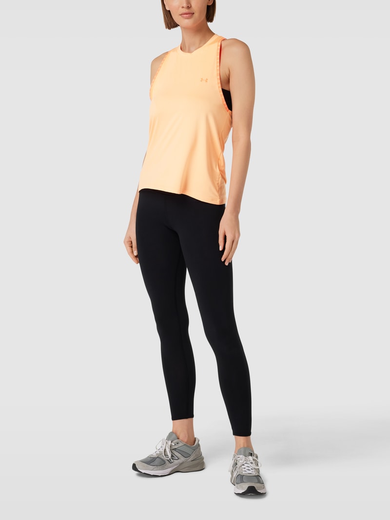 Tanktop mit Label-Print Modell 'Novelty' in orange