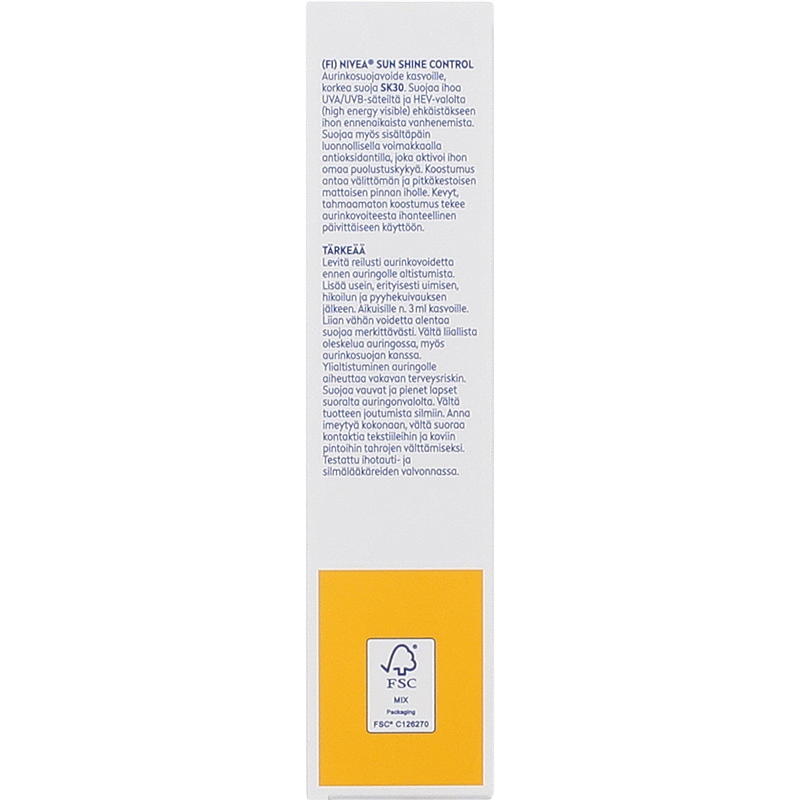 Nivea Nivea Sun face SPF 30 shine control, 50 ml