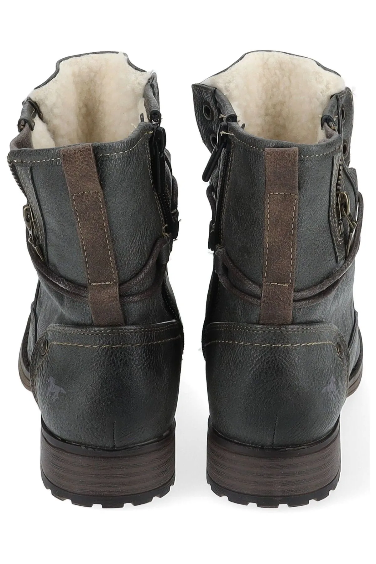 Mustang  Stiefelette - Grau - Blockabsatz