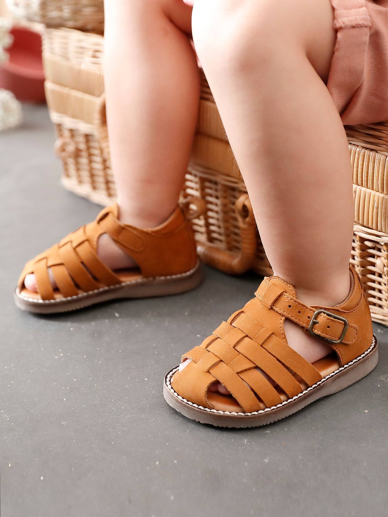 Vertbaudet Baby Sandalen mit geschlossener Kappe - blau