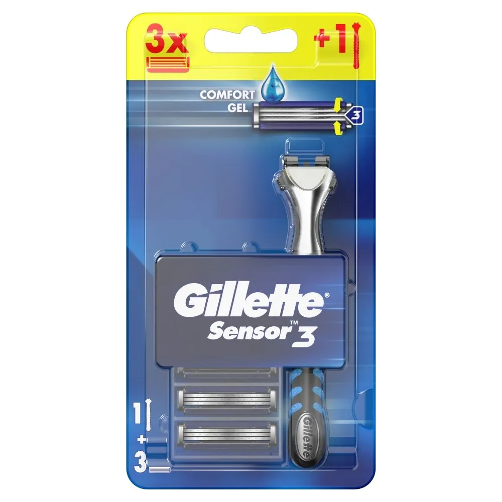 Gillette Blue3 rankena + 3 kasetės