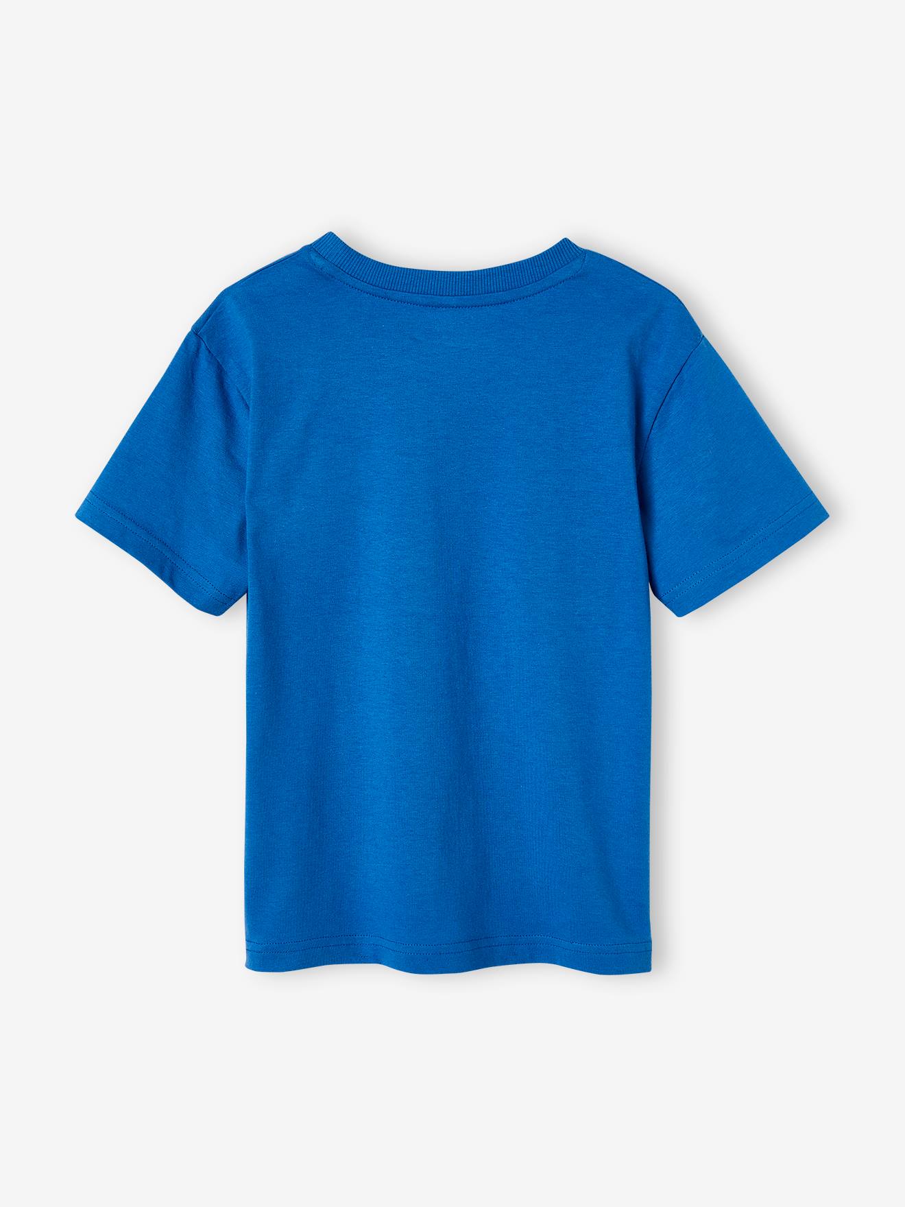 T-shirt garçon motif effet 3-D bleu électrique
