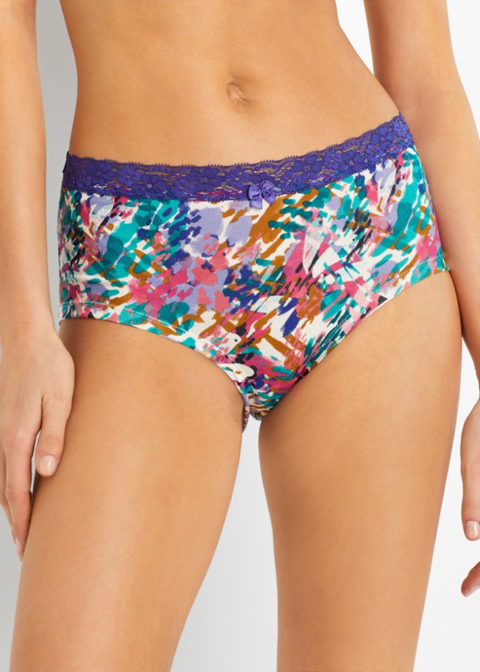 Maxipanty mit Spitze (4er Pack) mit Bio-Baumwolle