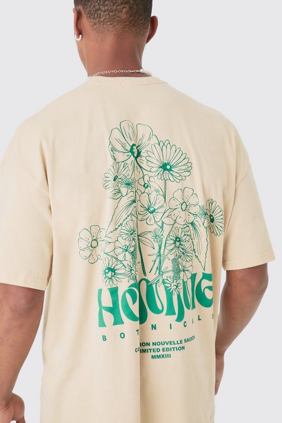 Oversize T-Shirt mit Homme Print