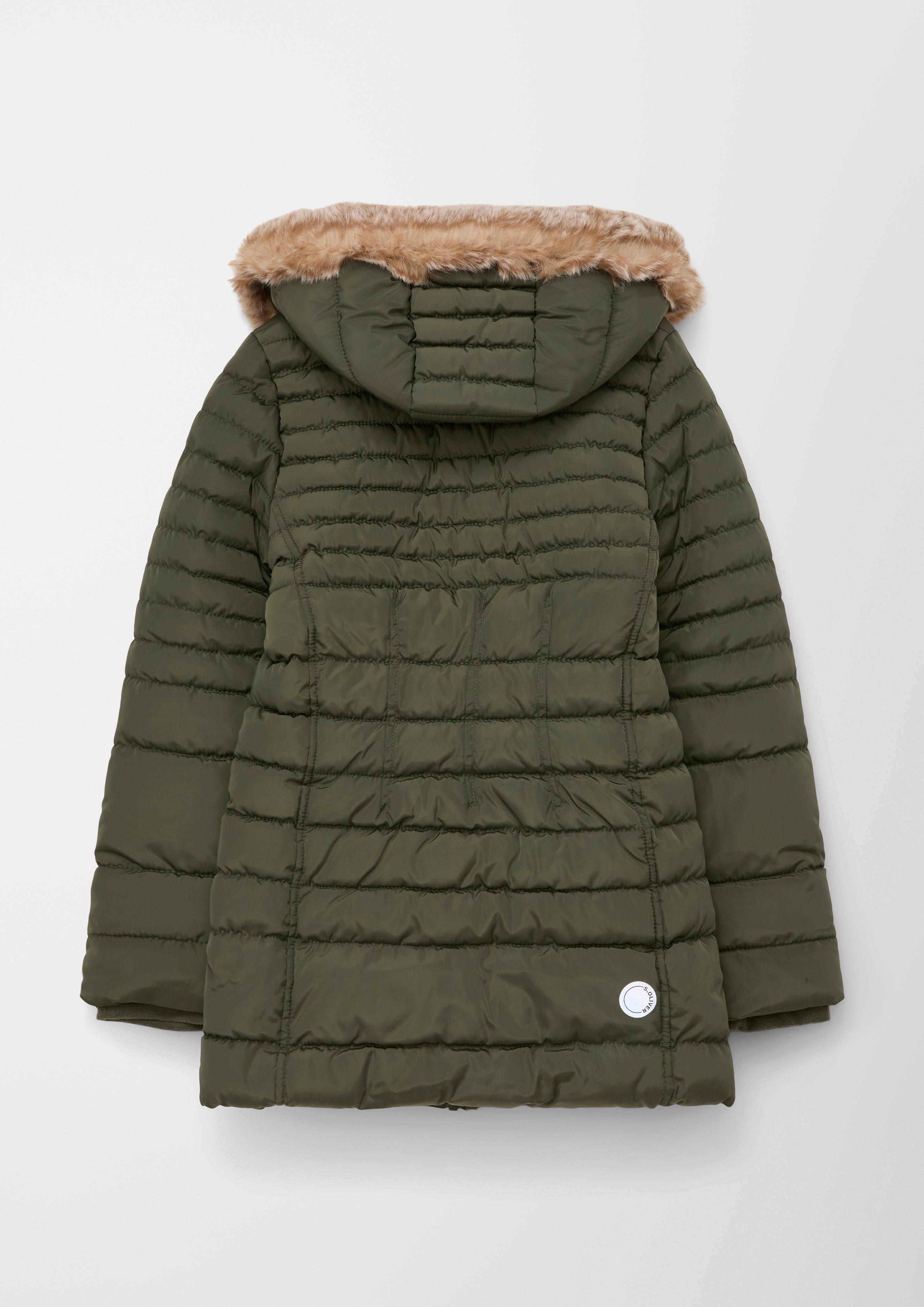 Steppjacke mit abnehmbarer Kunstfellblende  2116863-7940