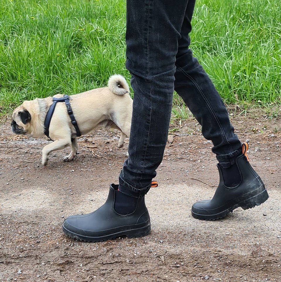 Beck Herren Chelsea Regenstiefel Worker Gummistiefel (für trockene Füße, bei Regen- und Matschwetter) sehr leicht, wasserdicht, geformte Einlegesohle