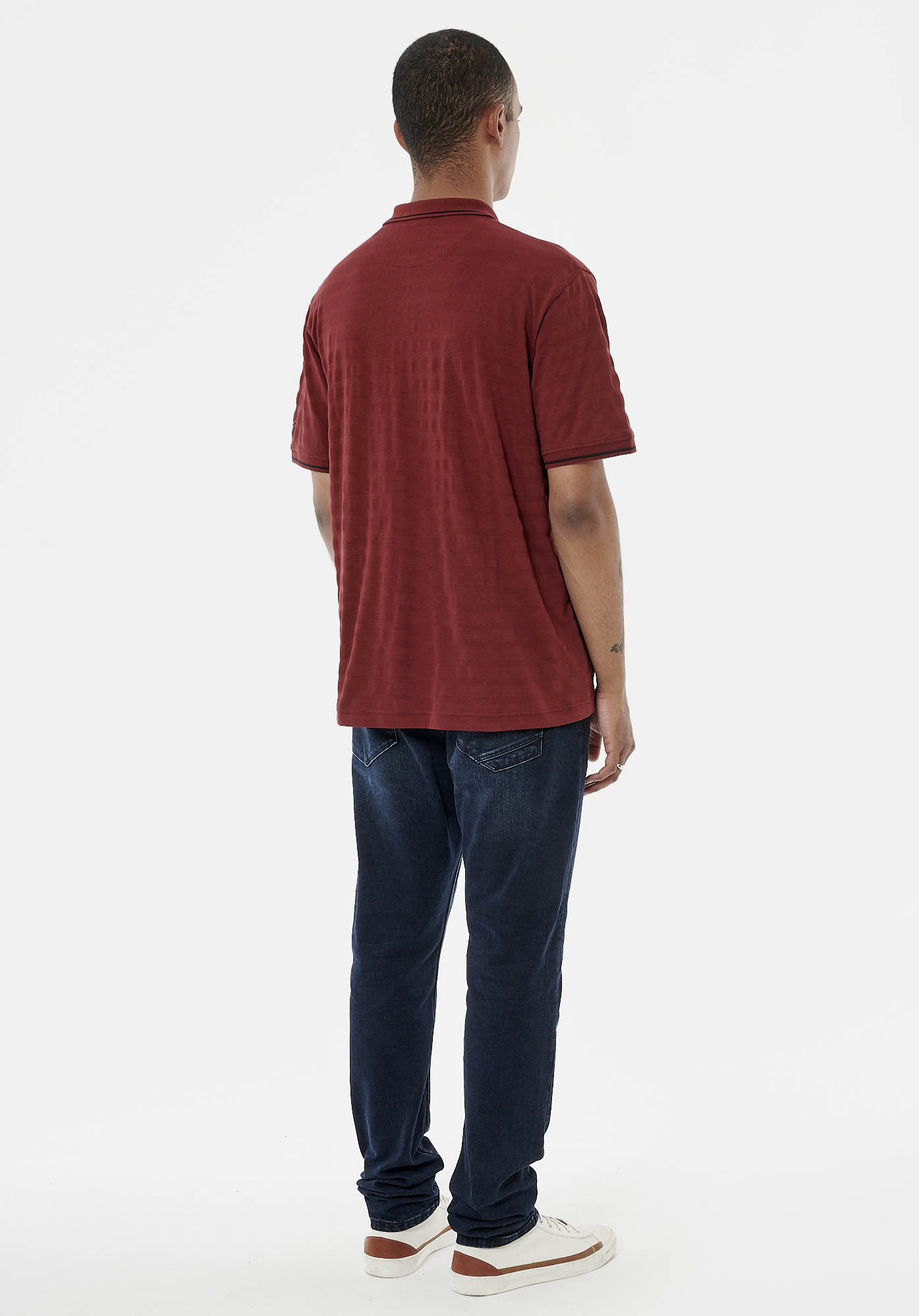 TURN   Polo bordeaux homme 100% coton